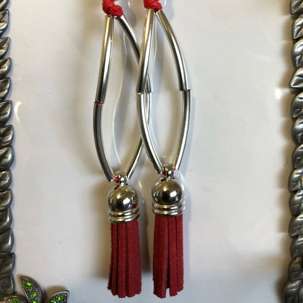 Red Tassel Earrings
